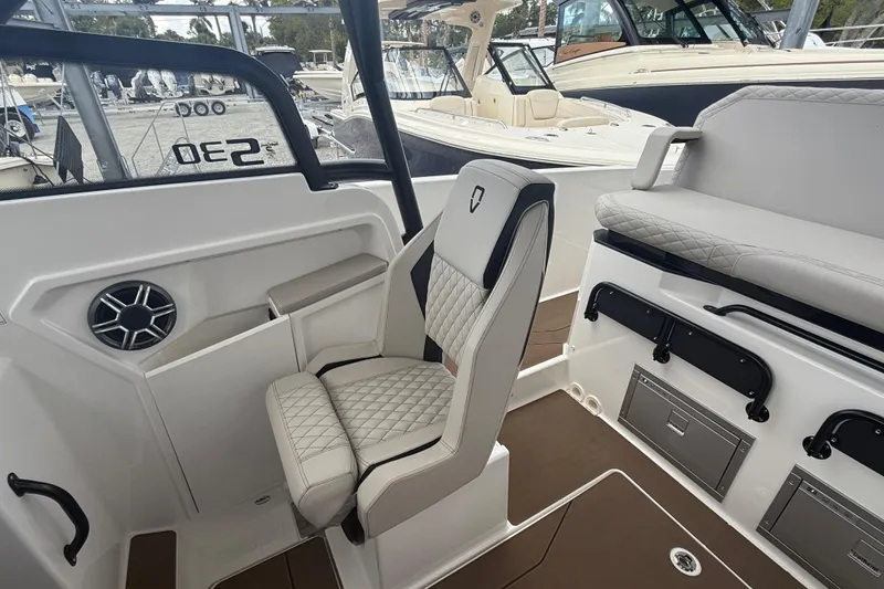 Slide: The Image of Interior of 2026 Navan S30 boat with luxurious seating and modern design. - 15