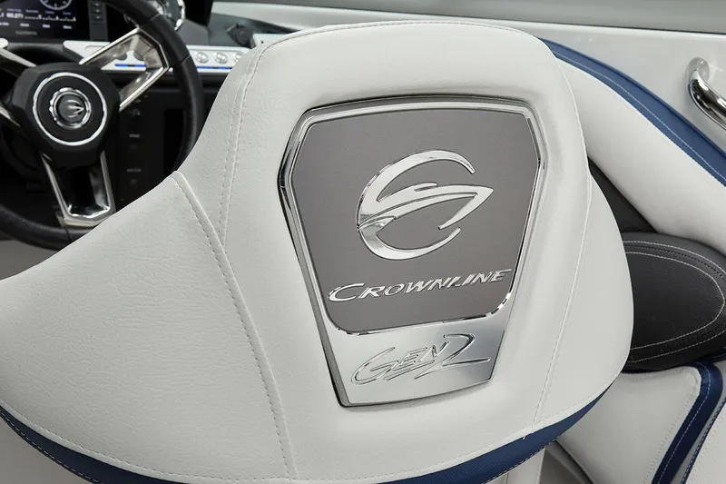 Slide: The Image of 2026 Crownline 260 XSS boat with powerful V8 engine on a trailer. - 3