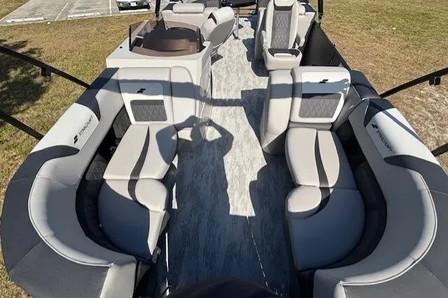 Slide: The Image of 2026 Starcraft SLS 3 R boat interior with luxurious seating and modern design. - 5