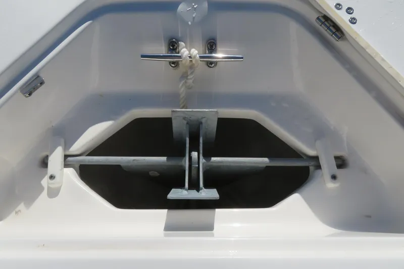 Slide: The Image of Anchor storage compartment on a 2022 Key West 189 FS boat. - 15