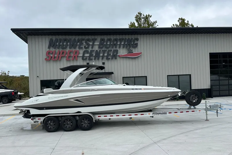 The Image of 2023 Crownline 290 CR boat on trailer at Midwest Boating Super Center. - 0