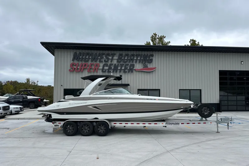 Slide: The Image of 2023 Crownline 290 CR boat on trailer at Midwest Boating Super Center. - 47
