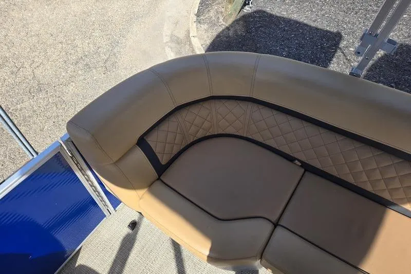 Slide: The Image of Luxurious seating on 2023 Godfrey AquaPatio 255 SBW iMPACT pontoon boat. - 24