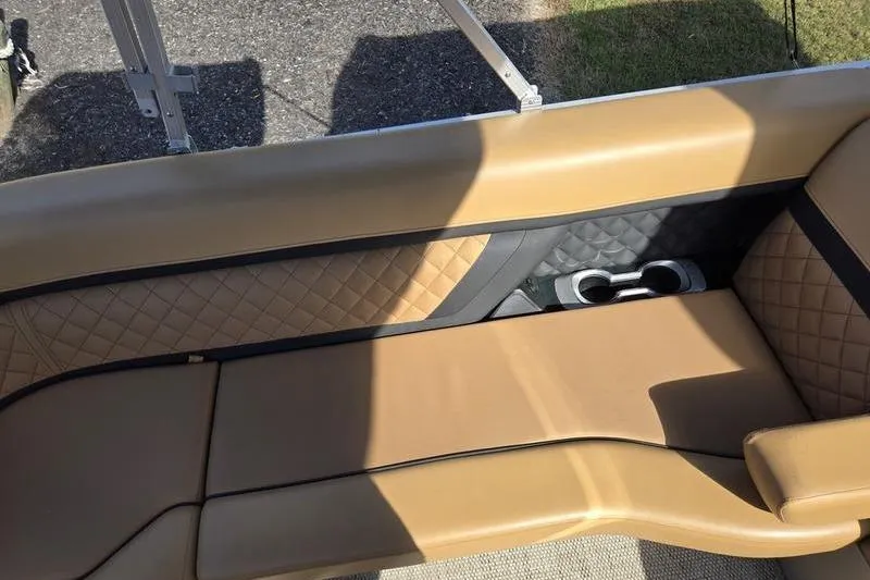 Slide: The Image of Luxurious seating on 2023 Godfrey AquaPatio 255 SBW iMPACT pontoon boat. - 27