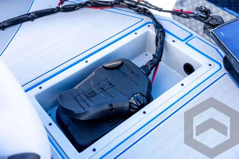 Slide: The Image of 2026 G3 Sportsman 1710 SE boat interior with advanced control panel and wiring. - 41