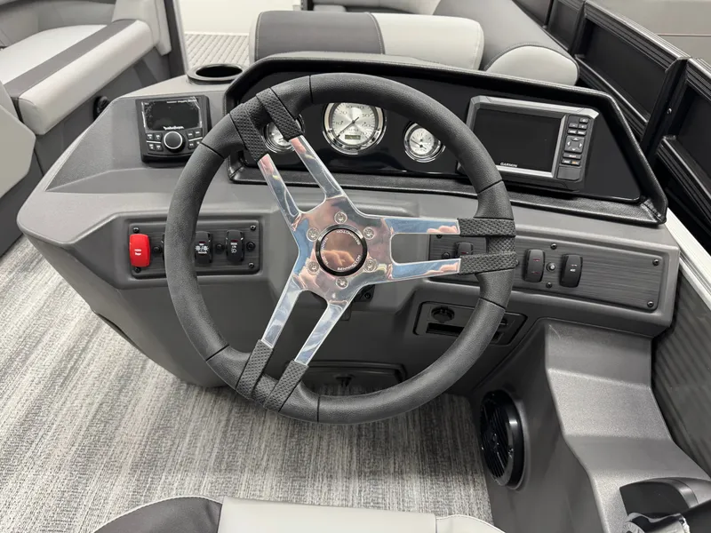Slide: The Image of Interior of 2026 Bennington 188SL with steering wheel and dashboard. - 20