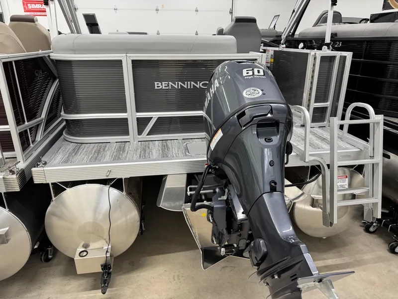 Slide: The Image of Bennington 188SL 2026 pontoon boat with Yamaha 60 HP outboard motor. - 26