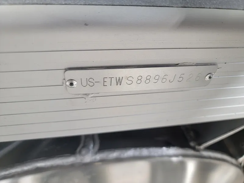 Slide: The Image of Serial number plate of a 2026 Bennington 188SL boat. - 29
