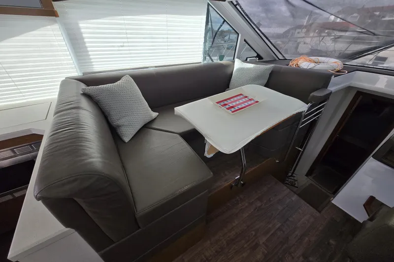 Slide: The Image of Interior of 2016 Cruisers Sport Series 45 Cantius yacht with modern kitchen amenities. - 29