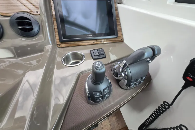 Slide: The Image of Interior of 2016 Cruisers Sport Series 45 Cantius yacht with modern kitchen amenities. - 35