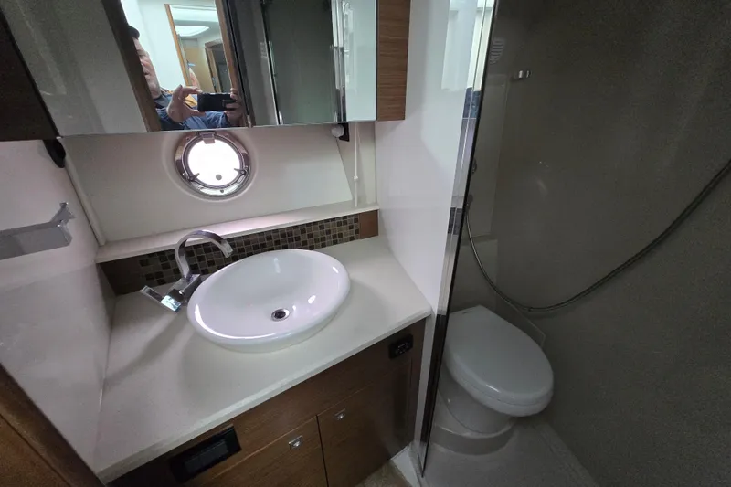 Slide: The Image of Washing machine inside 2016 Cruisers Sport Series 45 Cantius yacht cabinet. - 50