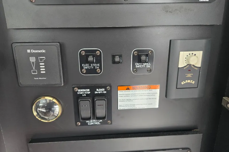 Slide: The Image of Control panel of 2016 Cruisers Sport Series 45 Cantius yacht's 12 VDC distribution system. - 57