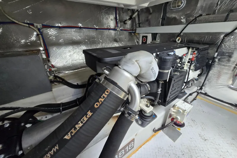 Slide: The Image of Propeller and rudder of 2016 Cruisers Sport Series 45 Cantius yacht, dry docked. - 61