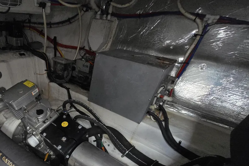 Slide: The Image of Stainless steel fridge and storage compartment on 2016 Cruisers Sport Series 45 Cantius yacht. - 73