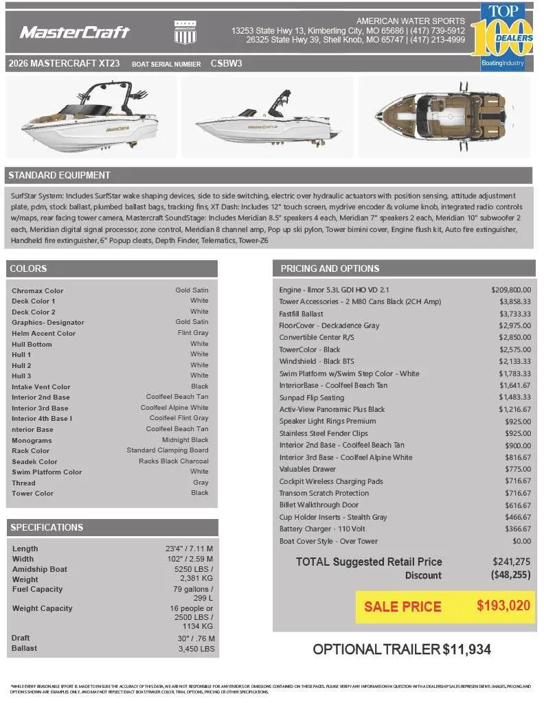 Slide: The Image of MasterCraft XT23 2026 - 26