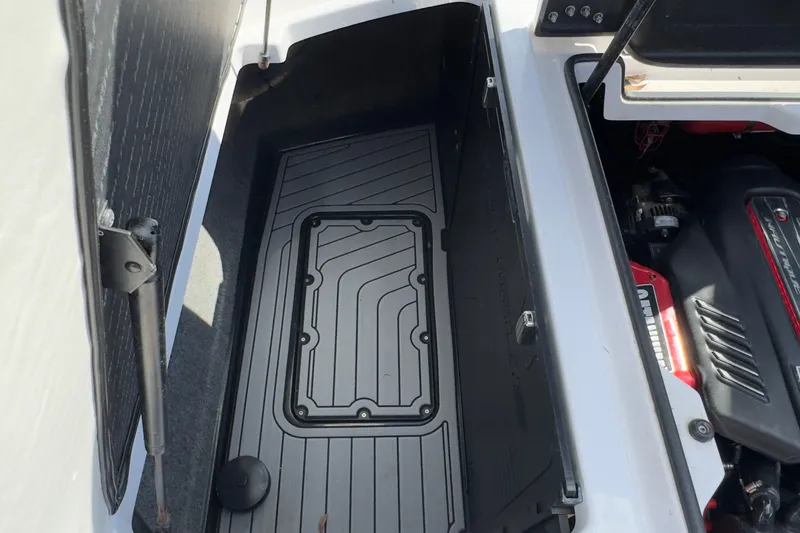 Slide: The Image of 2015 Nautique Super Air Nautique G25 Coastal Edition engine compartment detail. - 17