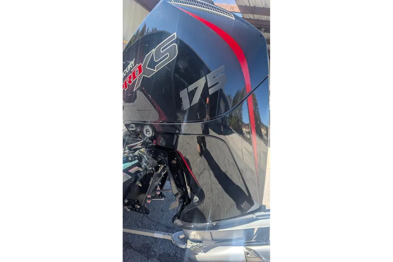 Slide: The Image of 2026 Nitro Z18 Pro boat on trailer, parked in marina lot. - 1