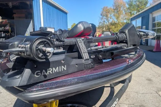 Slide: The Image of Red and black seats in a 2026 Nitro Z18 Pro boat interior. - 5