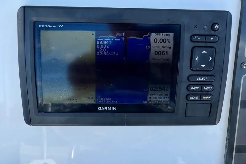 Slide: The Image of Garmin echomap SV on 2018 Sea Fox 206 Commander displaying navigation data. - 4