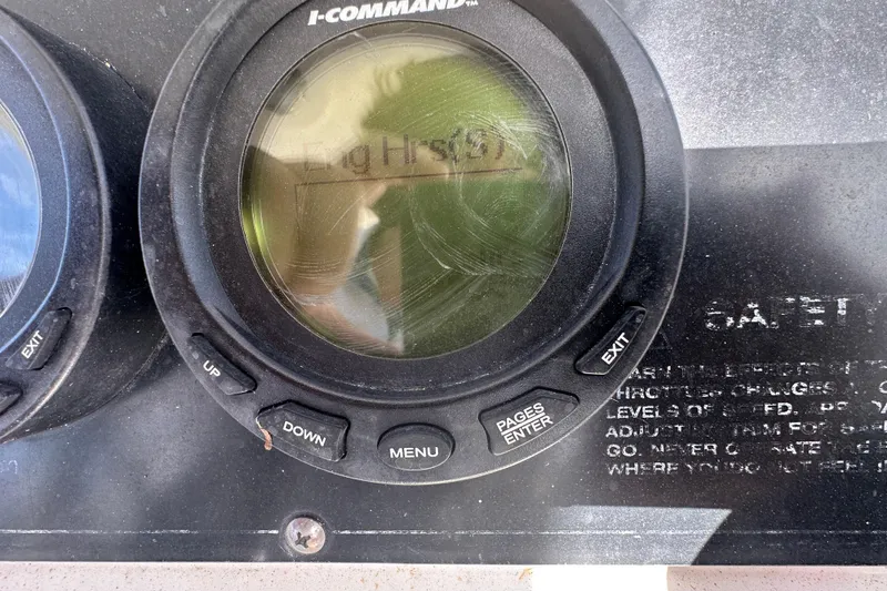 Slide: The Image of Close-up of I-Command display on 2001 Boston Whaler 23 Conquest boat. - 42