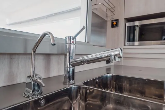 Slide: The Image of Modern kitchen sink and faucet in 2017 Leopard 51 Powercat yacht. - 84