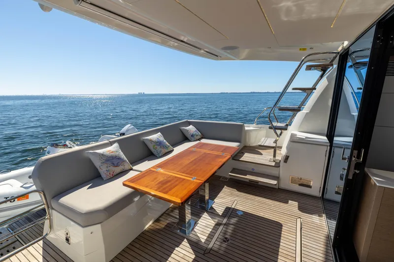 Slide: The Image of 2024 Prestige 520 Fly- SS BELLE VIE- Aft Deck - 40