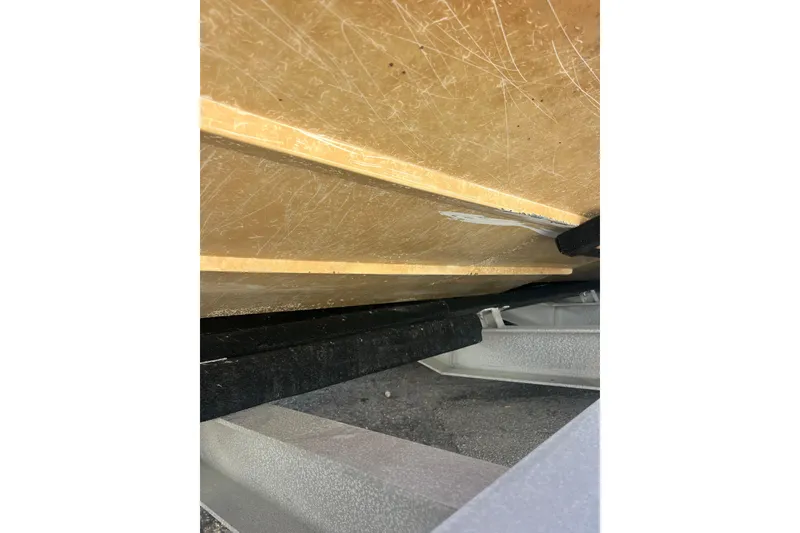 Slide: The Image of Close-up of the underside of a 2008 Donzi 38 ZFX Open boat on a trailer. - 30