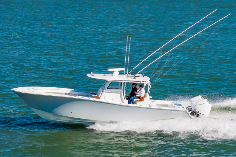The Image of Onslow Bay 37 Tournament 2025 boat on calm water. - 0
