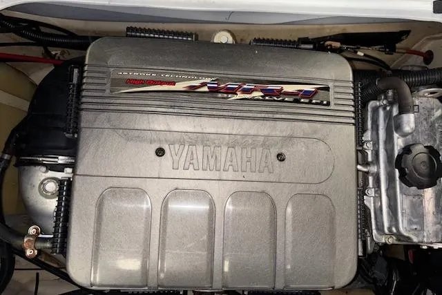 Slide: The Image of 2004 Yamaha WaveRunner FX engine, showcasing high-output MR-1 technology. - 14