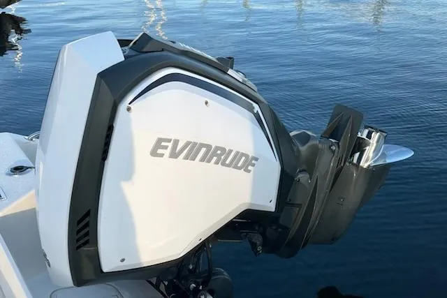 Slide: The Image of 2020 Sea Chaser 22 HFC boat interior with open storage compartments in a workshop. - 8