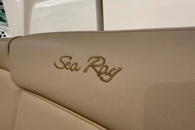 Slide: The Image of 2017 Sea Ray Sundancer 330 boat interior with sink and countertop. - 25