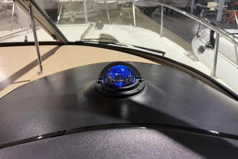 Slide: The Image of Luxurious interior of 2017 Sea Ray Sundancer 330 yacht with elegant wood finishes. - 42