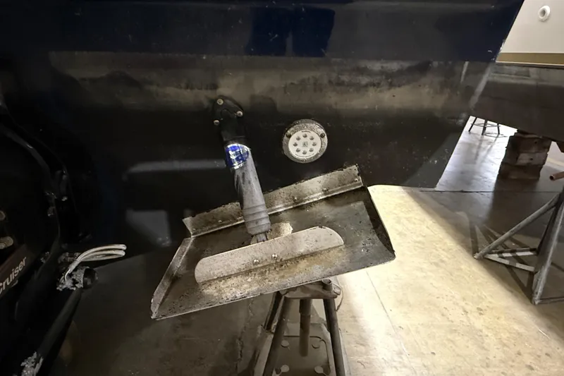 Slide: The Image of Manufacturer Provided Image: Sea Ray Sundancer 330 2017 boat interior with wooden table, wine, and grapes. - 84