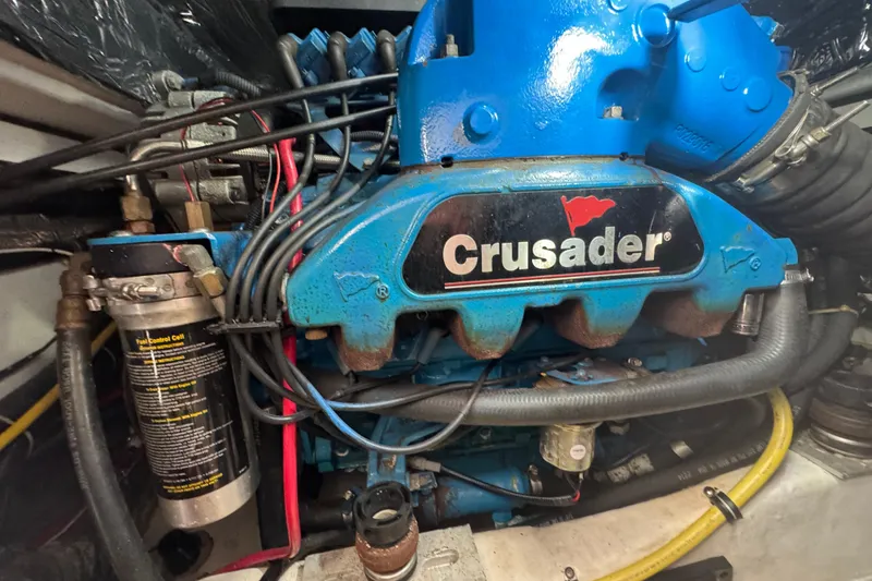 Slide: The Image of Engine compartment of a 2005 Tiara Yachts 2900 Open with Crusader engine. - 19