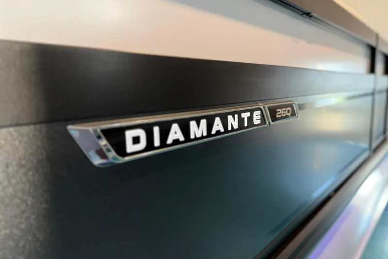 Slide: The Image of Close-up of 2026 Viaggio Diamante Q badge on a sleek, modern vehicle. - 3