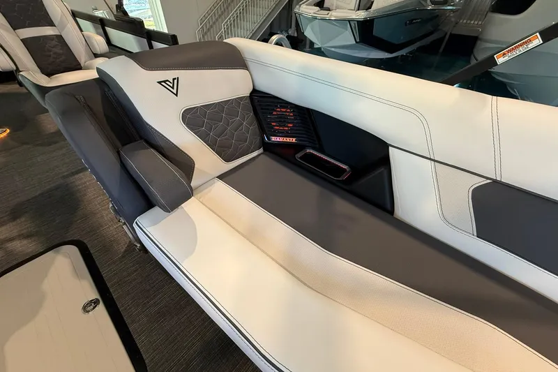 Slide: The Image of Luxurious seating in the 2026 Viaggio Diamante Q boat, featuring elegant design and premium materials. - 7
