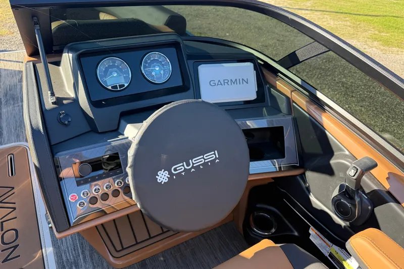 Slide: The Image of 2026 Avalon Catalina Cruise dashboard with Garmin display and Gussi Italia steering wheel. - 10