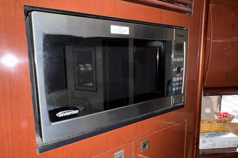 Slide: The Image of Built-in microwave in 2008 Sea Ray 40 Sundancer yacht kitchen. - 10
