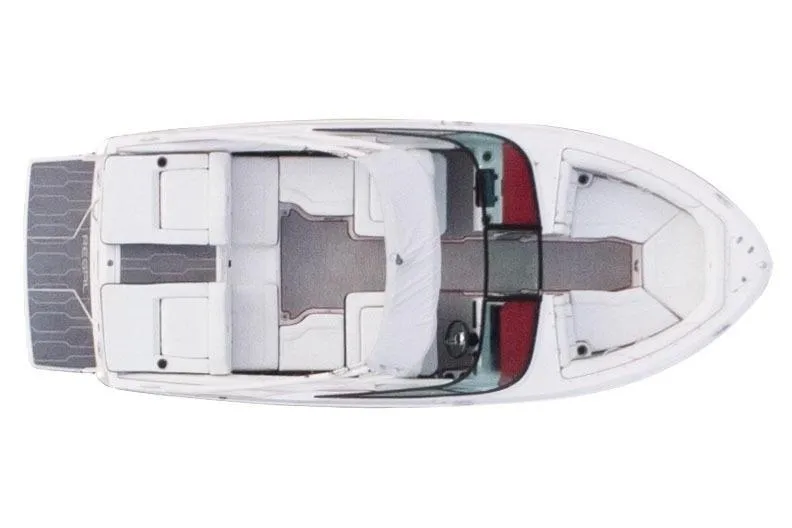 Slide: The Image of Manufacturer Provided Image: Top view of 2026 Regal LS2 boat with spacious seating and sleek design. - 10
