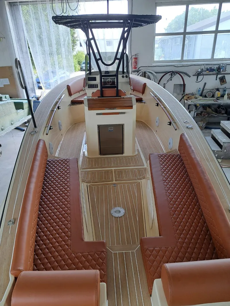 Slide: The Image of 2025 Lilybaeum Levanzo 25 Lounge Deck boat with luxurious seating and modern design. - 20