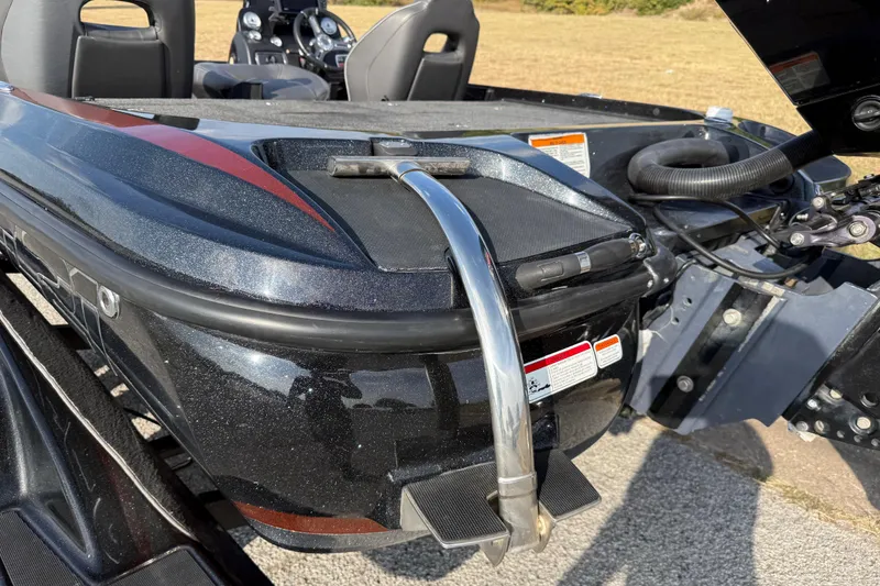 Slide: The Image of Close-up of a Fury propeller on a 2019 Nitro Z21 Pro boat. - 16
