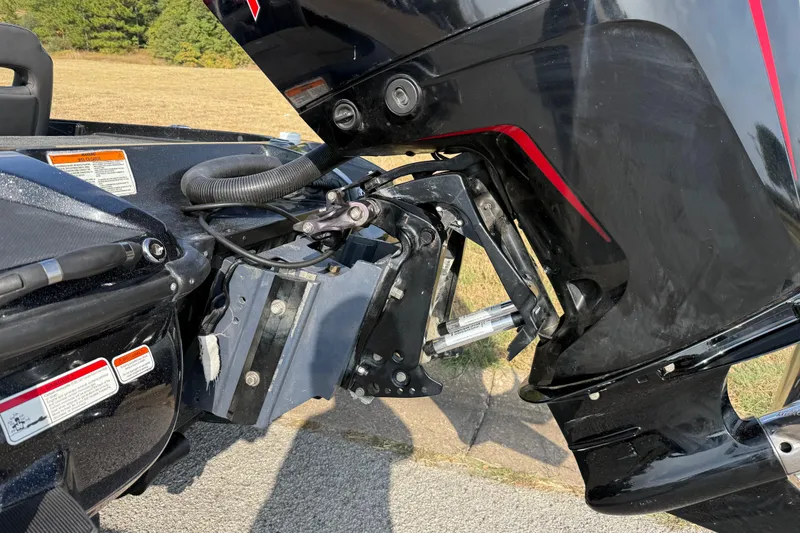 Slide: The Image of Close-up of a Mercury 24P propeller on a 2019 Nitro Z21 Pro boat. - 17