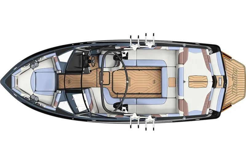 Slide: The Image of Manufacturer Provided Image: Top view of 2018 Malibu Wakesetter 23 LSV boat interior layout. - 26