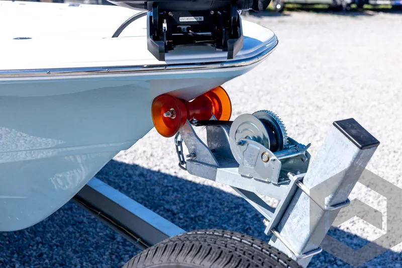 Slide: The Image of 2026 Tidewater 2110 Bay Max boat on trailer with winch and roller. - 11