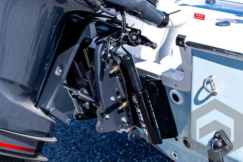 Slide: The Image of Close-up of 2026 Tidewater 2110 Bay Max boat engine and hydraulic system. - 18