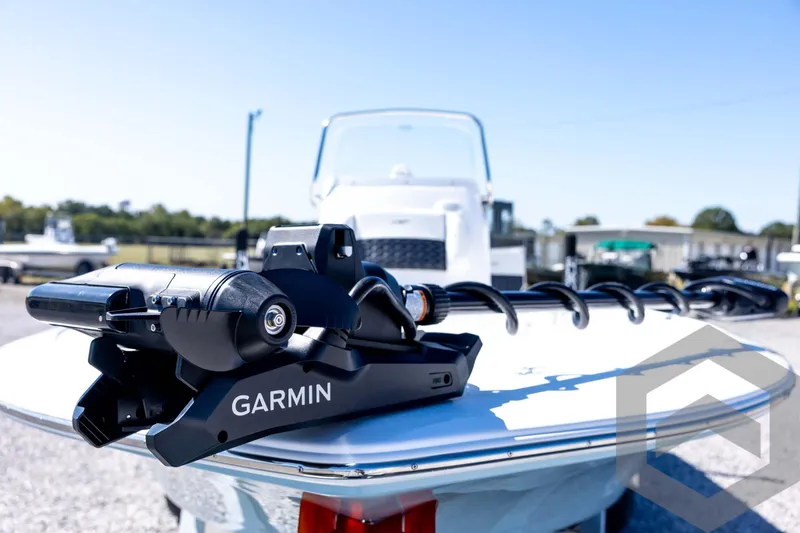 Slide: The Image of 2026 Tidewater 2110 Bay Max boat with Garmin equipment on deck. - 30