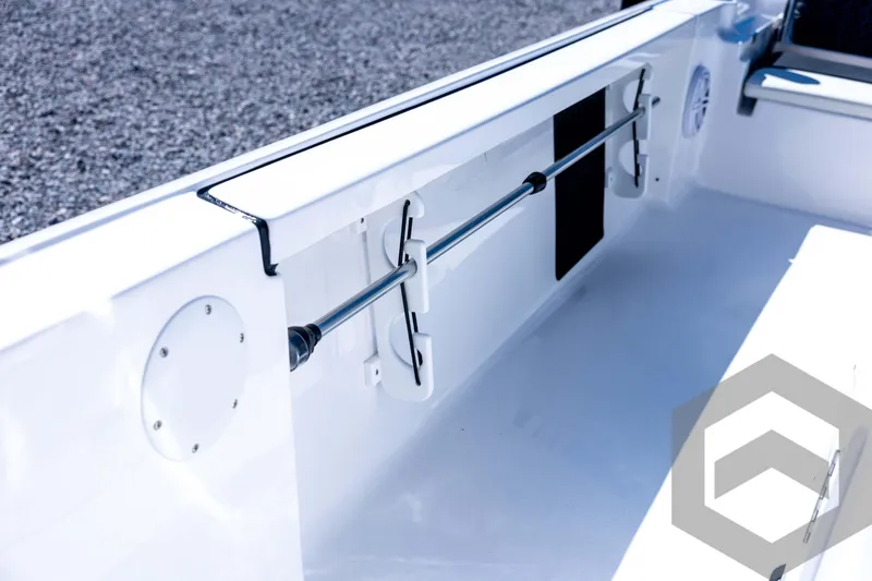 Slide: The Image of 2026 Tidewater 2110 Bay Max boat interior, showcasing sleek design and modern features. - 46