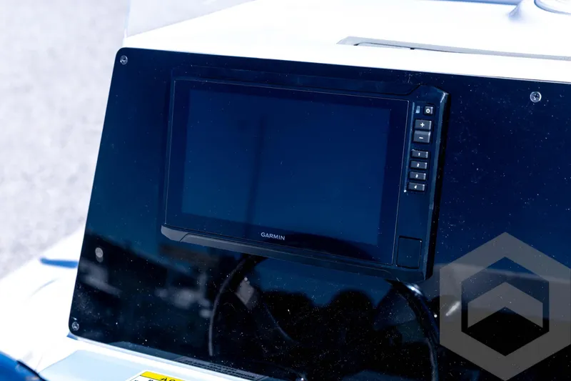 Slide: The Image of Garmin display on 2026 Tidewater 2110 Bay Max boat dashboard. - 52