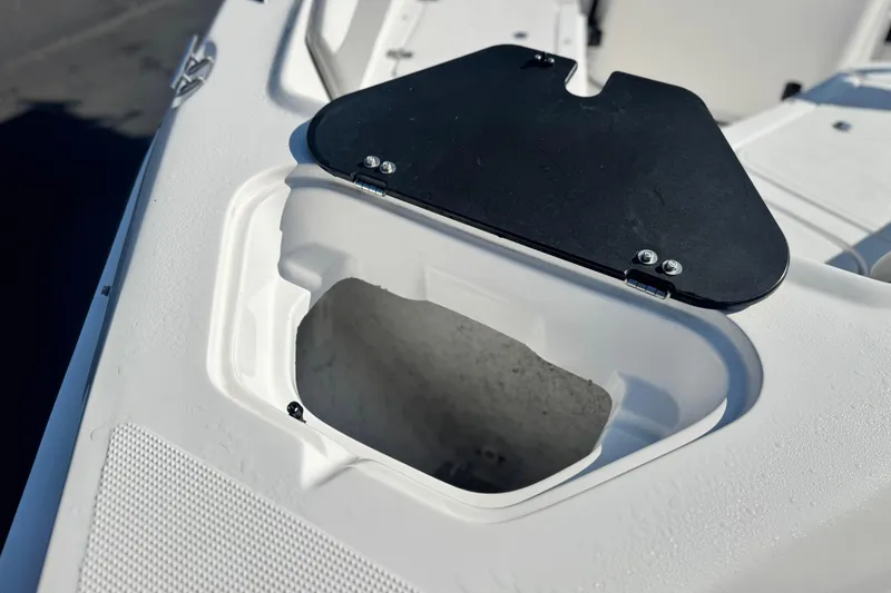 Slide: The Image of Open storage compartment on 2023 Key Largo 2001 CC boat deck. - 13