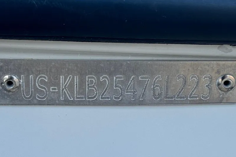 Slide: The Image of Hull identification number on a 2023 Key Largo 2001 CC boat. - 30